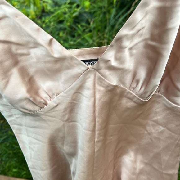 LENA MEDOYEFF SILK PINK MIDI DRESS OR SLIP XS - Picture 14 of 16